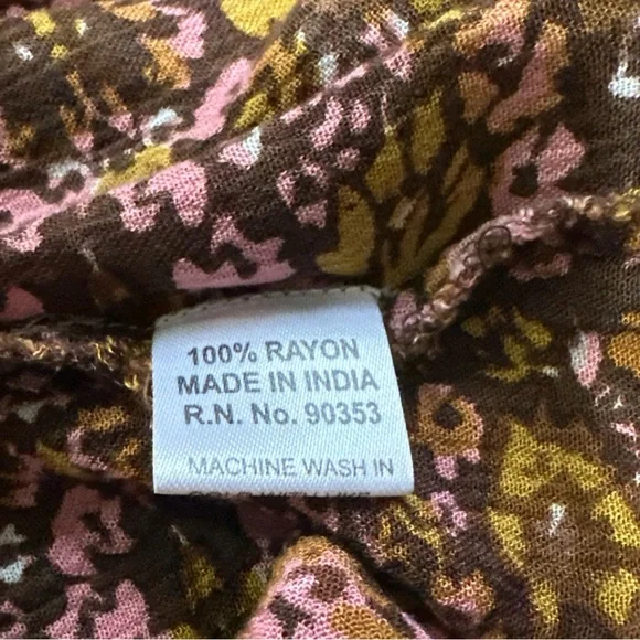 Rebellion Floral Bell Sleeve Prairie Mini Dress in Fall Colors - Picture 9 of 12